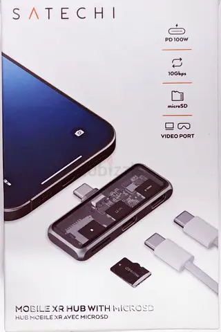 Satechi 3-in-1 USB C Mobile Hub, 4K@60Hz HDMI, 100W Pass-Through Charging, 10Gbps Data Transfer, Mic
