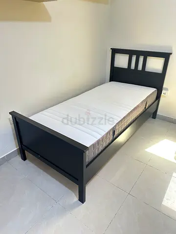 IKEA HEMNES Single Bed Frame 90x200 cm - White with mattress