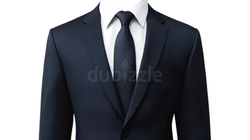 Classic Mens Navy Blue  Black Business Suit