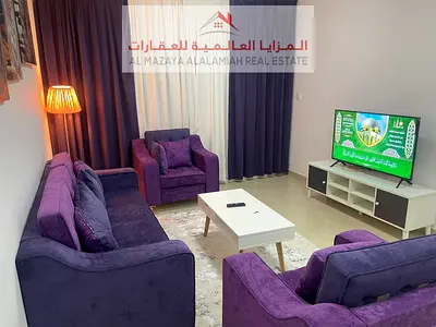 للايجار شهري - شقة غرفة و صالة مفروشة بالكامل فرش فندقي - الشارقة - التعاون - مع انترنت