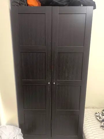 IKEA BRIMNES 2-Door Wardrobe in Dark Brown