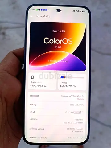 OPPO Reno 15 5G - 512GB, 12GB RAM, ColorOS (Well maintained)