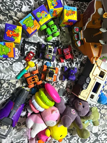 Set of 6 Mini Stunt Monster Trucks — Pull-Back, Flip Wheels, Assorted Colors