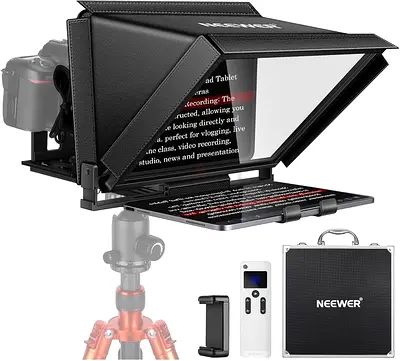 NEEWER Teleprompter X12 with RT-110 Remote (Bluetooth Connection Inside NEEWER Teleprompter App), Co