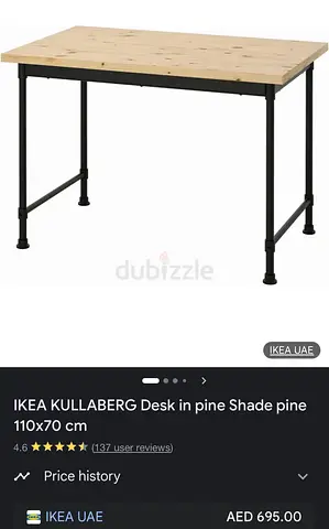 IKEA Kullaberg Desk - 110 x 70 - pine shade