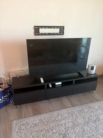 Modern Black Wood Entertainment Center