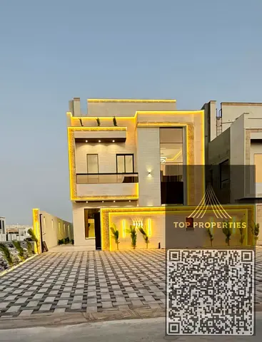 مواصفات عاليه في التشطيب شامل رسوم التسجيل طابقين وروف وجهه حجر مع مسبح