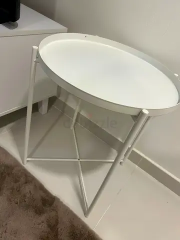 IKEA white circular small table