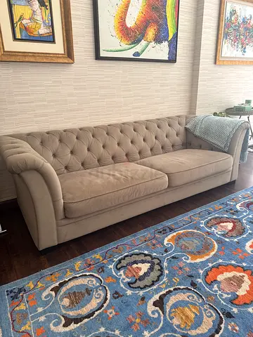 The One Tufted Beige Sofa set - must go this week