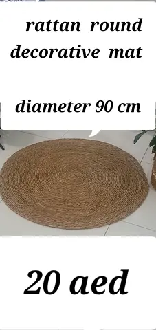Rattan round mat
