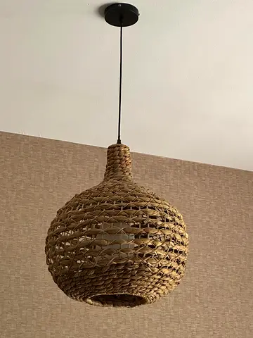 Woven Rattan Style Pendant Light Ceiling Fixture. 1 piece is for : 125
and 2 pieces together: 150