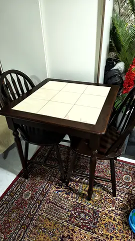 Wooden Table  2 Chairs