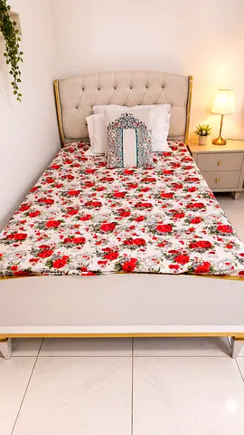Elegant bed with headboard and bed frame. 120/ 200