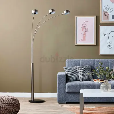 Tri Beacon Metal Arc Floor Lamp