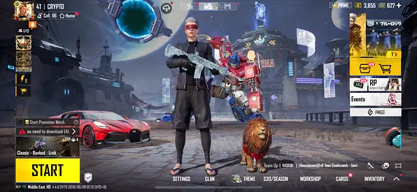 PUBG S2 OLD ACCOUNT + MISSION IMPOSSIBLE + INFERNO + DROP CAR IN LOW PRICE