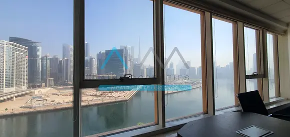 Canal & Burj Khalifa View | Churchill Executive | Fitted Office