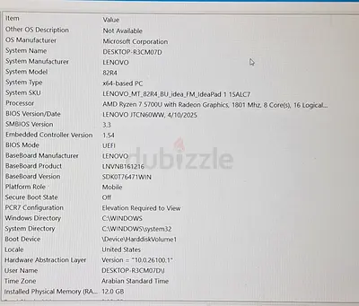 💻 Lenovo Ryzen 7 5700U | 16GB RAM | 512GB SSD | 4K Touch Screen | Good Condition