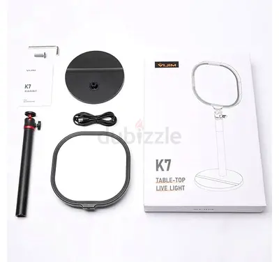 K7 Table-Top Live Light — LED Ring/Panel with Stand (Like New)