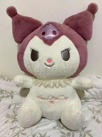 Big 60cm cute purple kuromi sanrio plushie stuffy kids toys