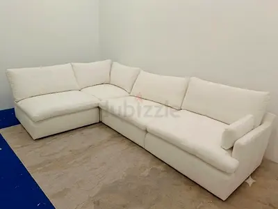 High quality white color feather 🪶 filled modular sofa