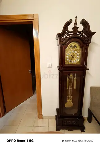 Antique-style Grandfather Clock - Working Mechanical Pendulum