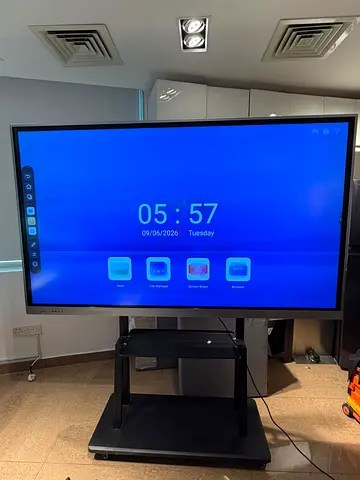 Interactive 85-inch LED Smart Display on Mobile Stand - Good Condition