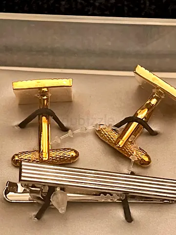 Gold 710 cuff links FULL SET nice gift omega tissot rado tommy hilfiger longines 18k 21k 22k 24k mk