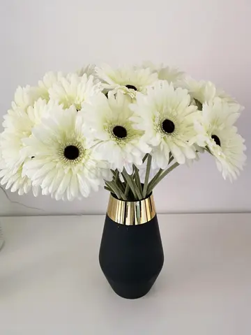 White artificial flowers