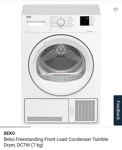 Beko Freestanding Front Load Condenser Tumble Dryer 7kg - Very good Condition