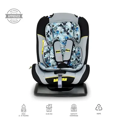 Batman-themed Convertible Baby Car Seat (0-6 years, up to 25kg) with seat protector