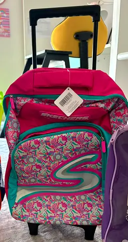 Skechers Kids Rolling Backpack - Pink/Purple, Brand New, Excellent Condition