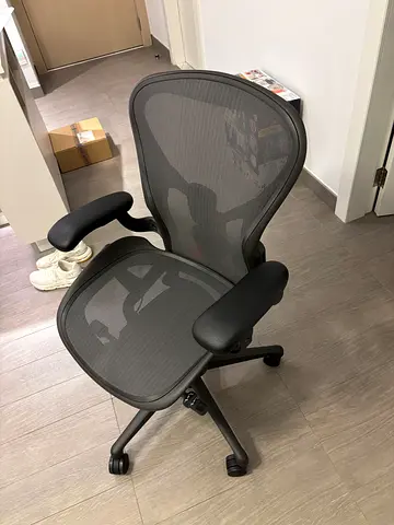 Remastered Version Herman Miller Aeron Graphite Chair Fully Loaded Size C