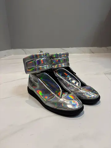 2015 Maison Margiela Iridescent High Top Future Sneakers
