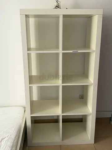 White 8-Cube Storage Shelf / Bookcase - Good Condition