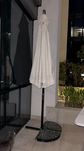 Fulton hanging Garden umbrella with base
