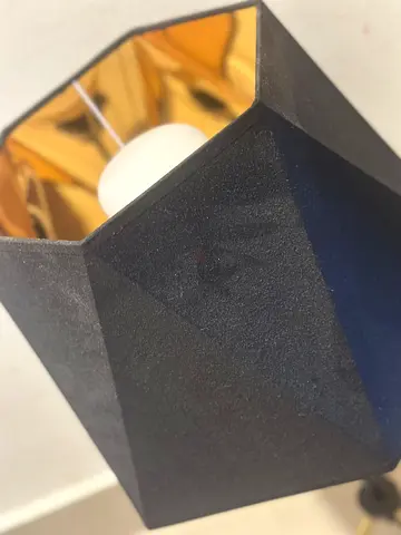 Geometric Black Pendant Lamp with Gold Interior table lamp