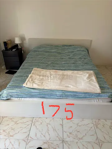 Queen size Ikea bed with mattress excellent condition