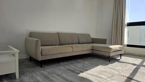 Ikea SMEDSTORP 4-seat sofa with chaise longue, Viarp beige/brown/black
