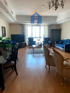 Two bedrooms and a living room with a rear sea view, Al Majaz 3
