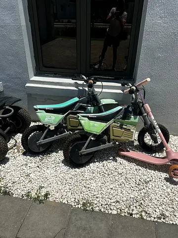 Two Kids Electric Ride-On Dirt Bikes — Good Working Condition
