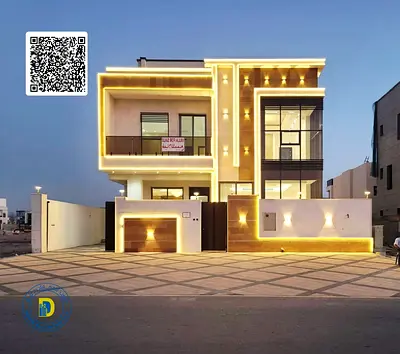 For sale, price includes air conditioning and registration fees: Modern 6-bedroom villa with a roof terrace in Al Helio 2, Ajman