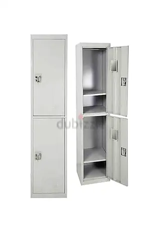 Two-Tier Metal Staff Locker - Steel Storage Cabinet