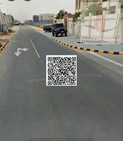 A residential plot of land for sale in the Al Hooshi area of ​​Sharjah, measuring 2550 sq ft. Pa