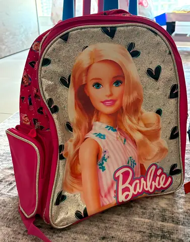 Pink Barbie Kids Backpack - Good Condition