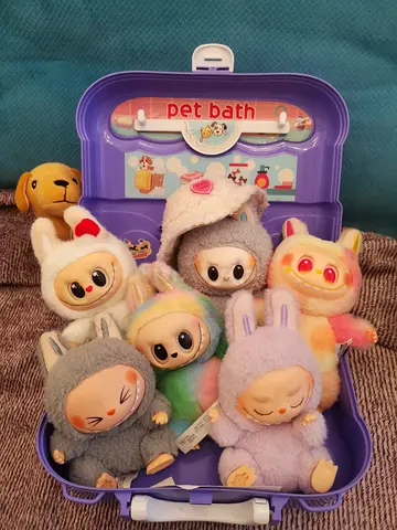 Set of 7 Plush Labubu Character Dolls