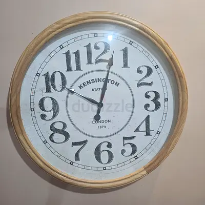 Wooden Frame Kensington Wall Clock - 60cm Vintage Style