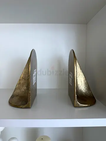 Zara Gold Curved Book Shelves — Decorative Display