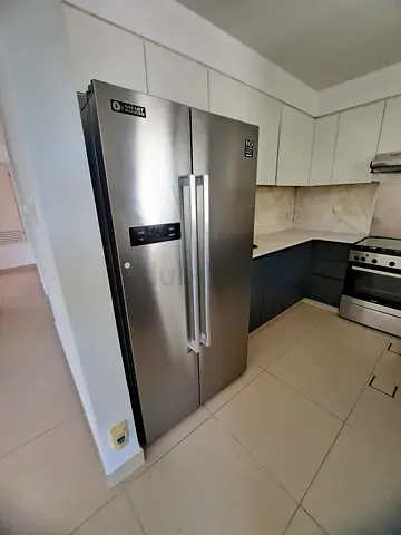 Daewoo Stainless Steel Side-by-Side Refrigerator - Good Condition