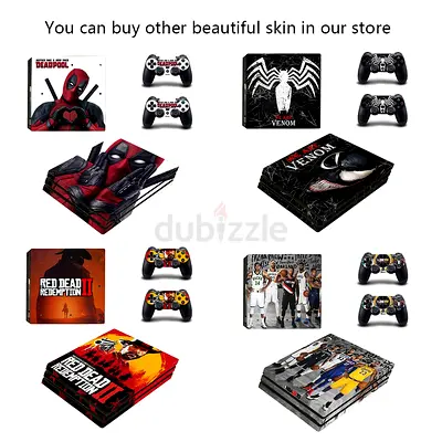 Custom PS4 / PS4 Pro Skins - Various Game  Character Designs (Set for Console + Controllers)