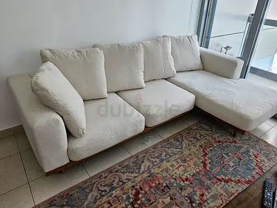 West Elm L Shape Original Sofa Beige Excellent Condition
